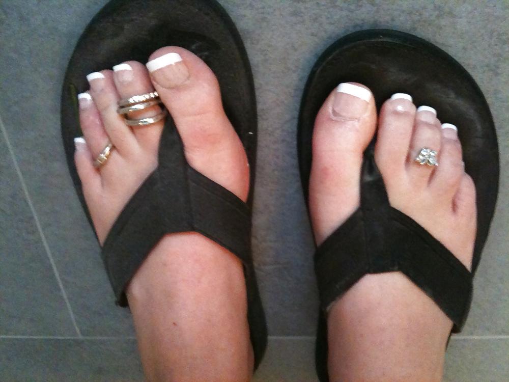 12P My french toe nails.