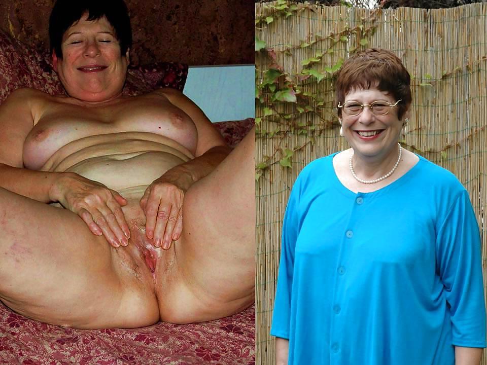 20P With and without clothes-mature couple.