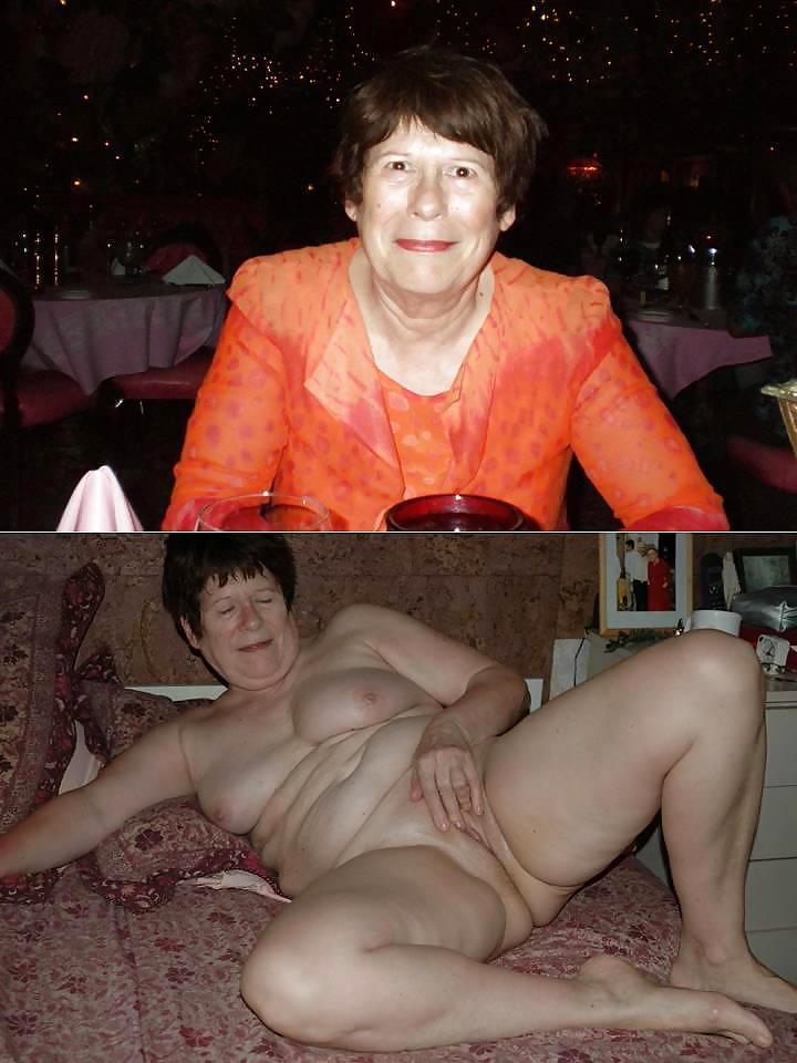 20P With and without clothes-mature couple.