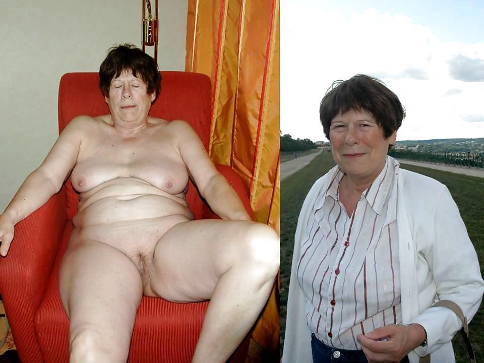 20P With and without clothes-mature couple.