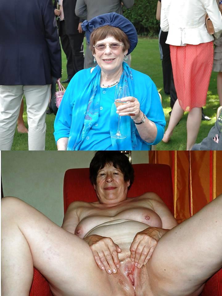 20P With and without clothes-mature couple.