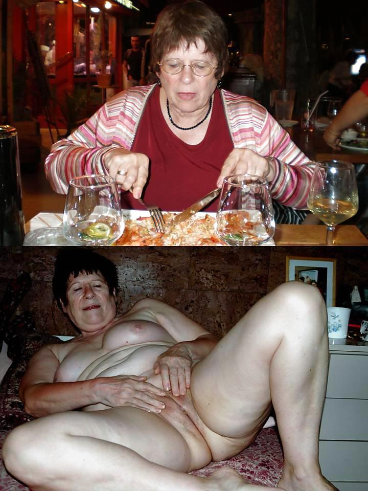 20P With and without clothes-mature couple.