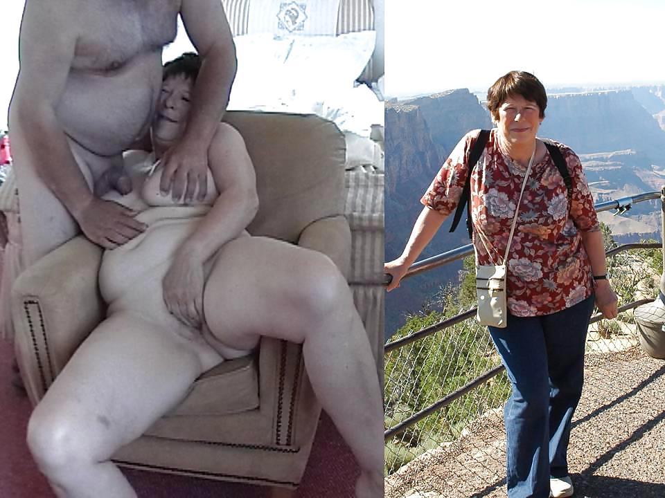20P With and without clothes-mature couple.