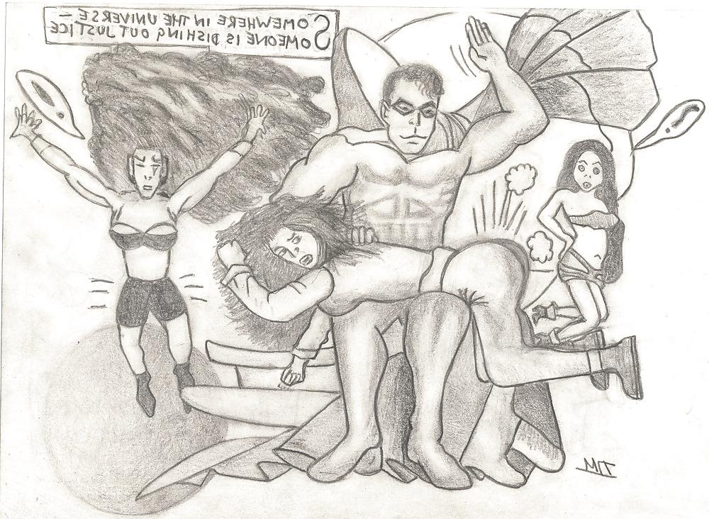 25P Superhero Spanking