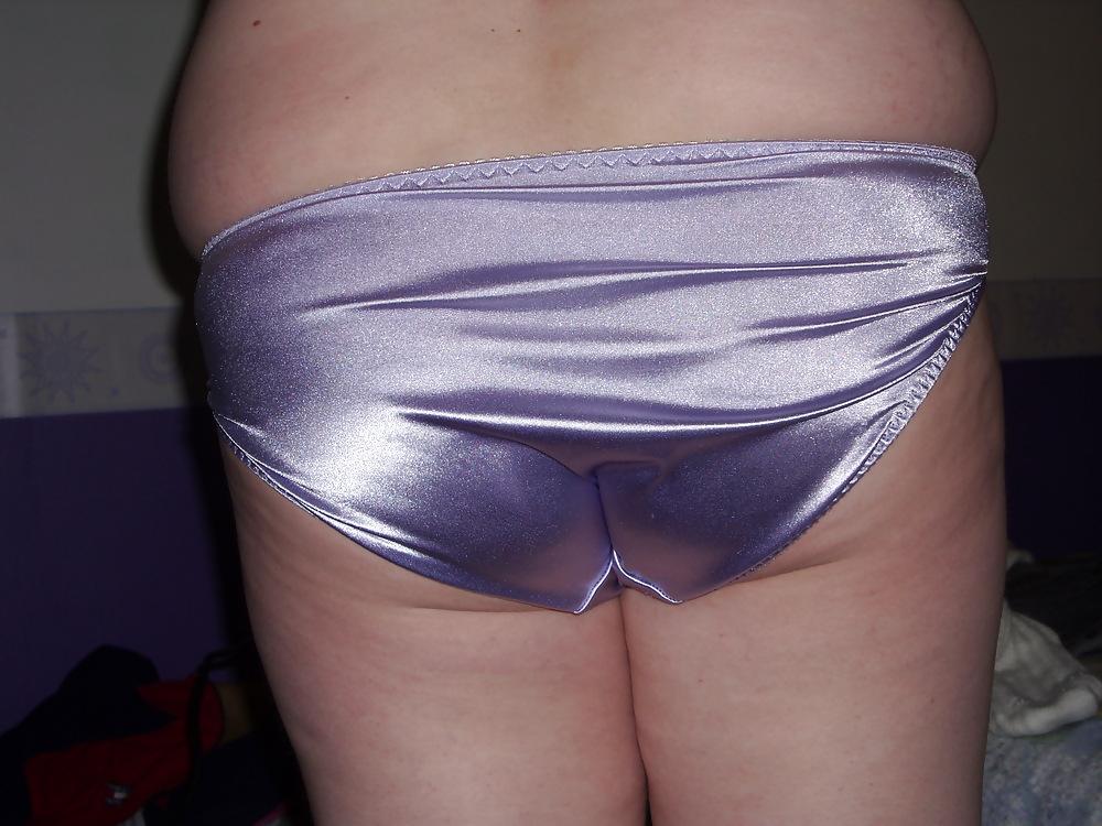 19P Wife's shiny panties
