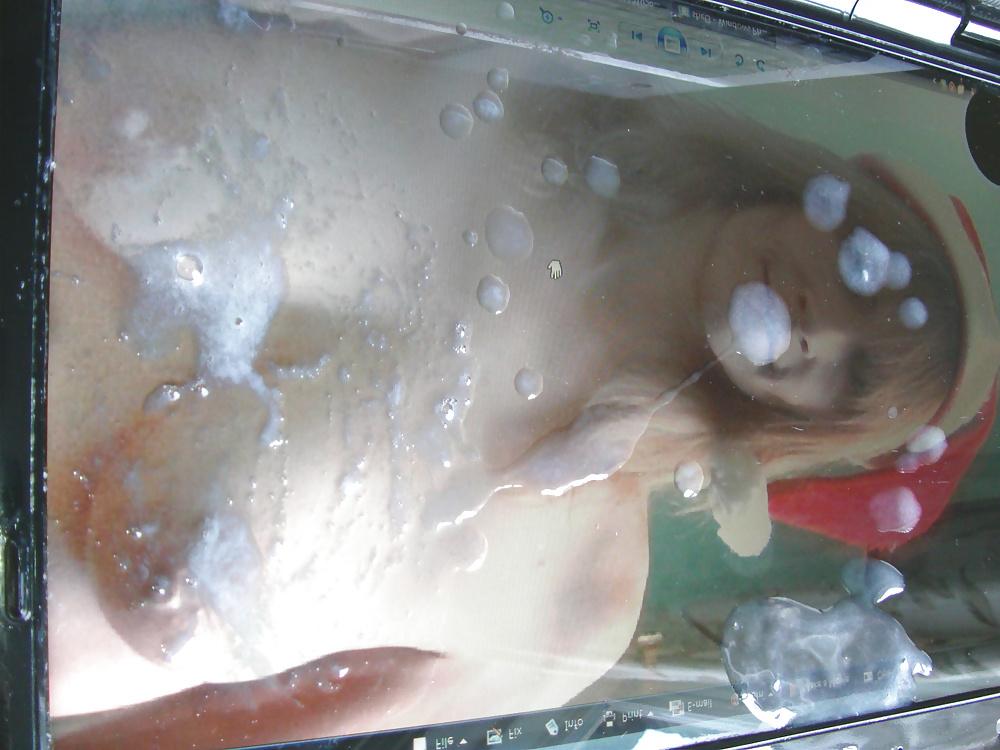 9P TosserTim makes a mess over Hottub Couple 69's tits