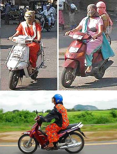18P Motorcycles hijab niqab jilba arab turbanli tudung paki
