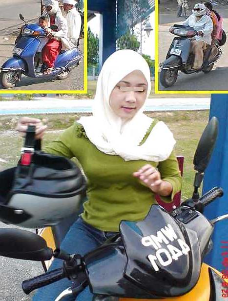 18P Motorcycles hijab niqab jilba arab turbanli tudung paki
