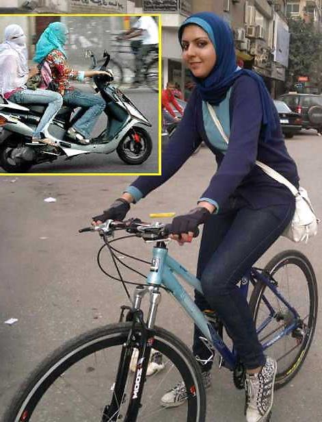 18P Motorcycles hijab niqab jilba arab turbanli tudung paki