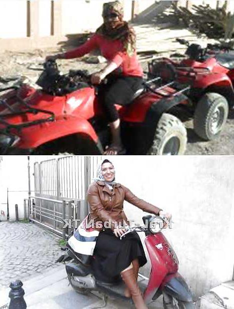 18P Motorcycles hijab niqab jilba arab turbanli tudung paki