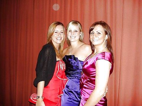 25P 2 or more girls in Satin Prom dresses