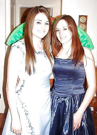 25P 2 or more girls in Satin Prom dresses
