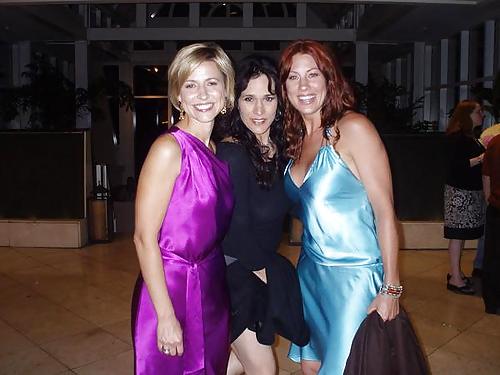 25P 2 or more girls in Satin Prom dresses