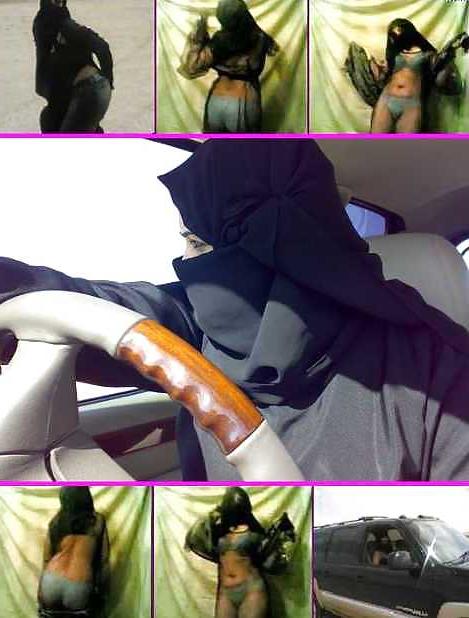 25P Jilbab & hijab & niqab & arab & tudung turban in car
