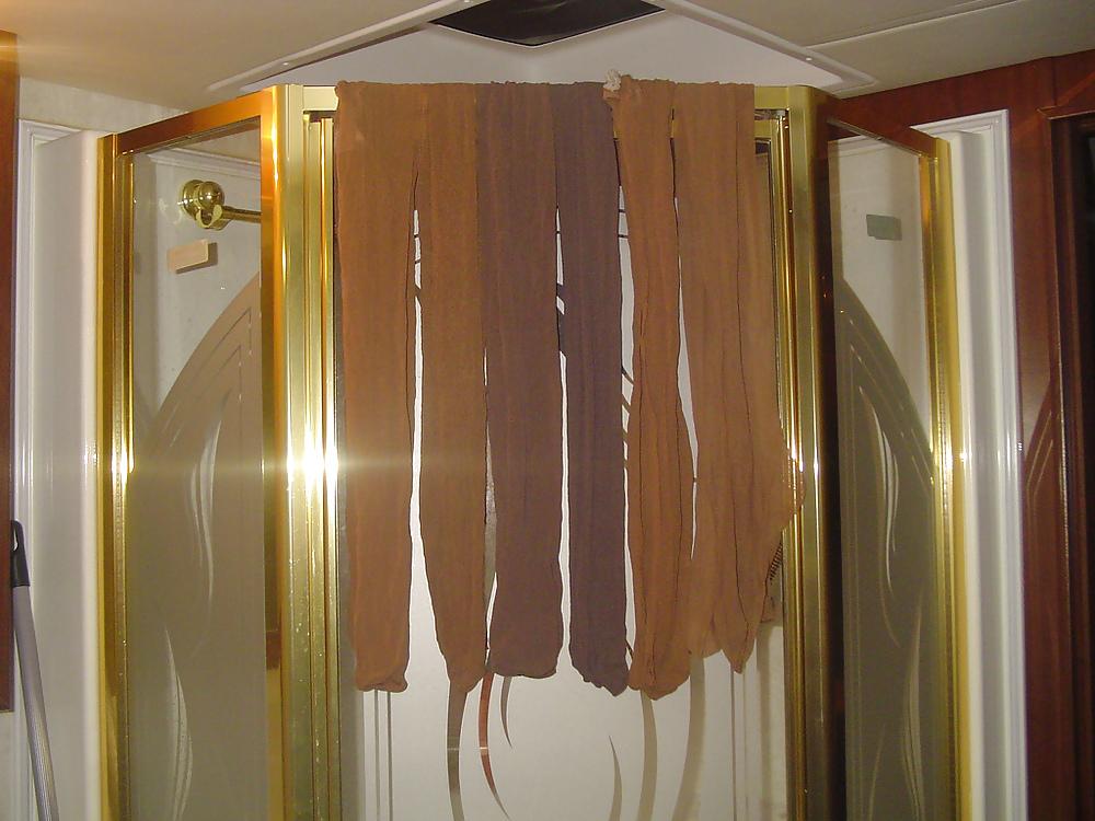 8P Found her pantyhose drawer