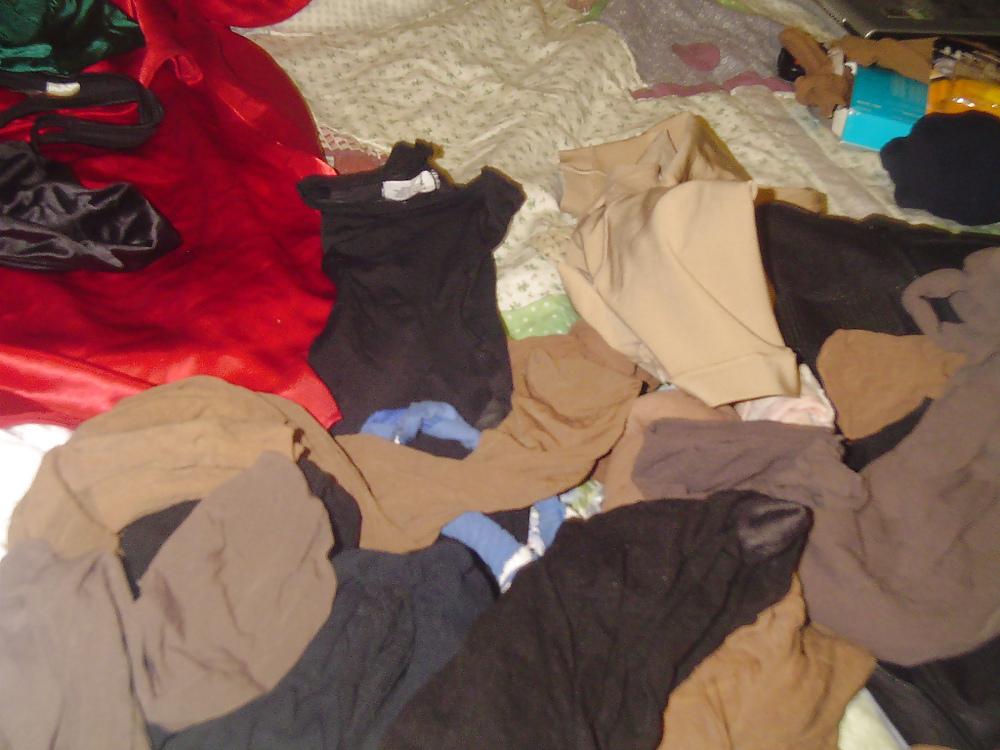 8P Found her pantyhose drawer