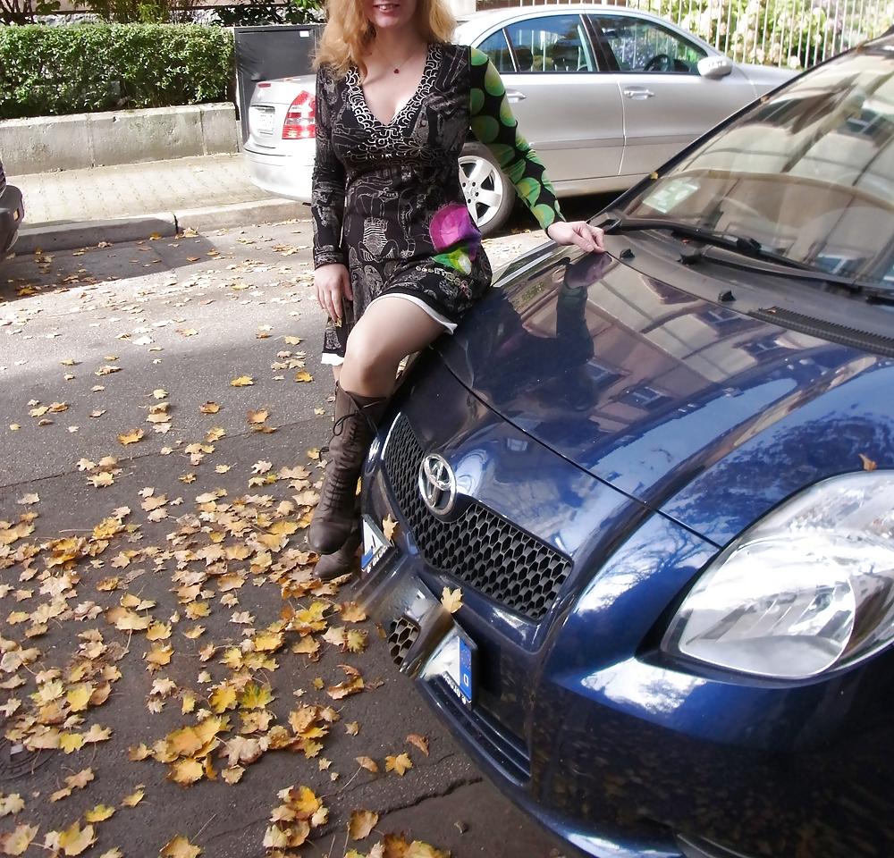 25P Chubby redhead Part17 half shaved in car & dressing room