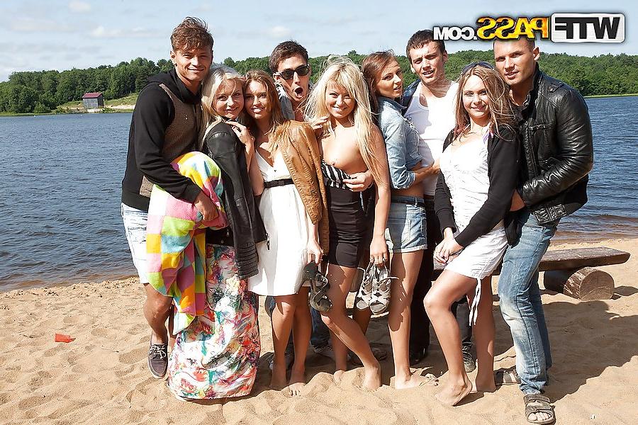 15P Young students at a party in the country staged an orgy