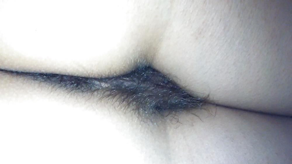 6P More of my wife - hairy pussy from behind