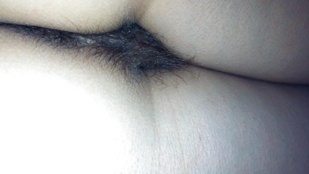 6P More of my wife - hairy pussy from behind
