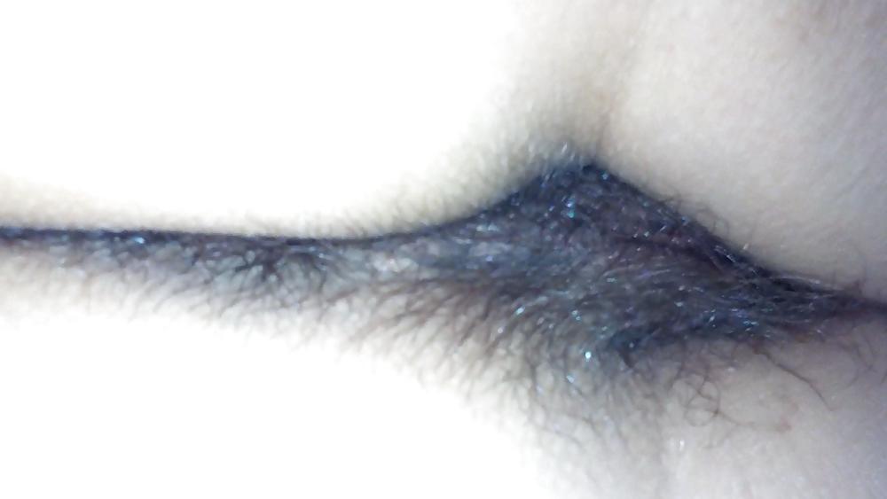 6P More of my wife - hairy pussy from behind