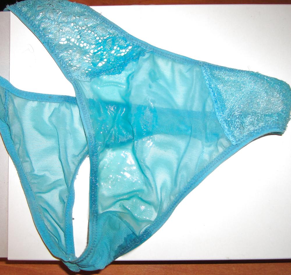 6P Braga tanga azul de la puta de mi prima