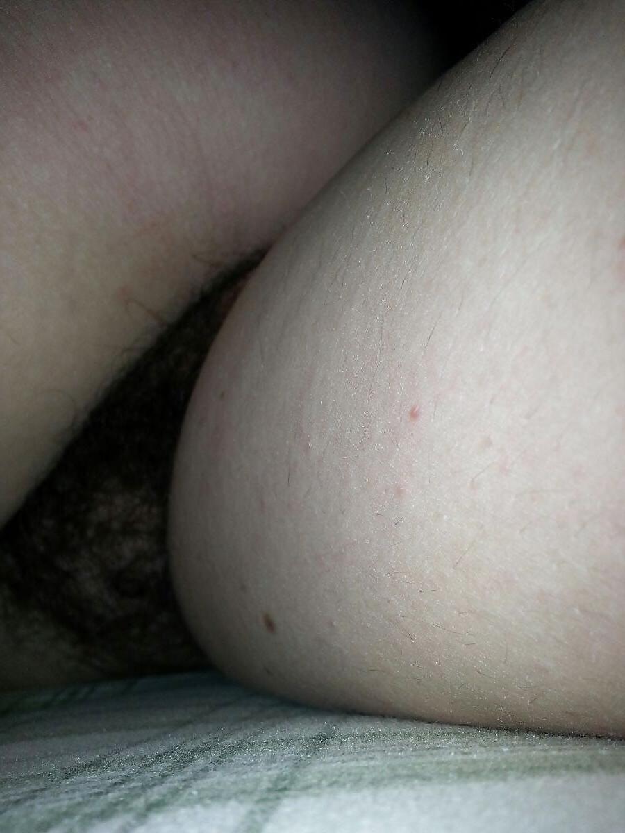 4P Wife laying on belly shots