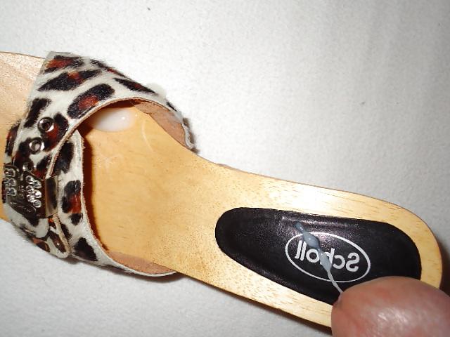 9P Leopard pantoletten mules shoe fetish cum