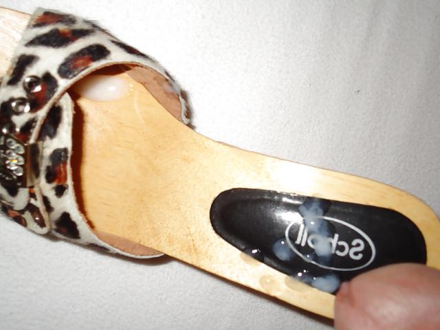 9P Leopard pantoletten mules shoe fetish cum