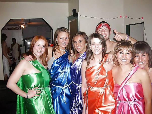 25P 2 or more girls in various Satin clothing
