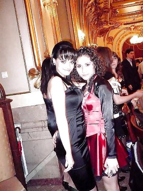 25P 2 or more girls in various Satin clothing