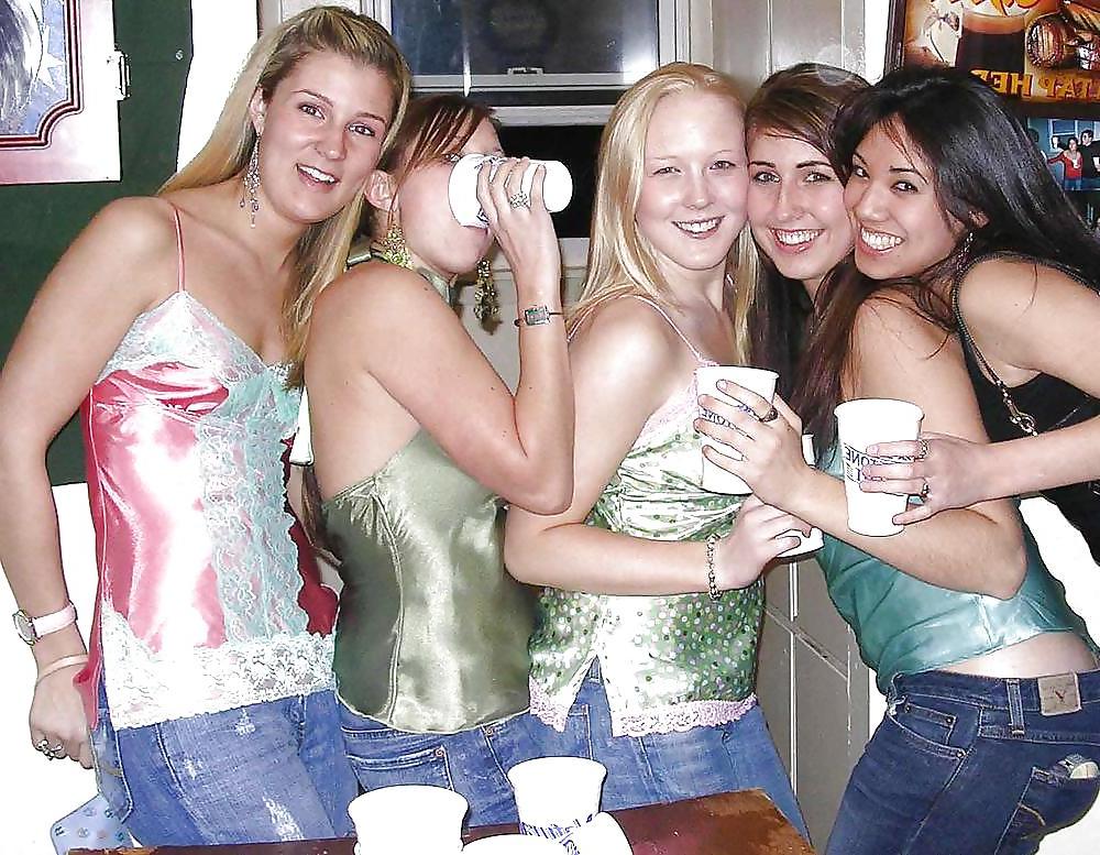 25P 2 or more girls in various Satin clothing