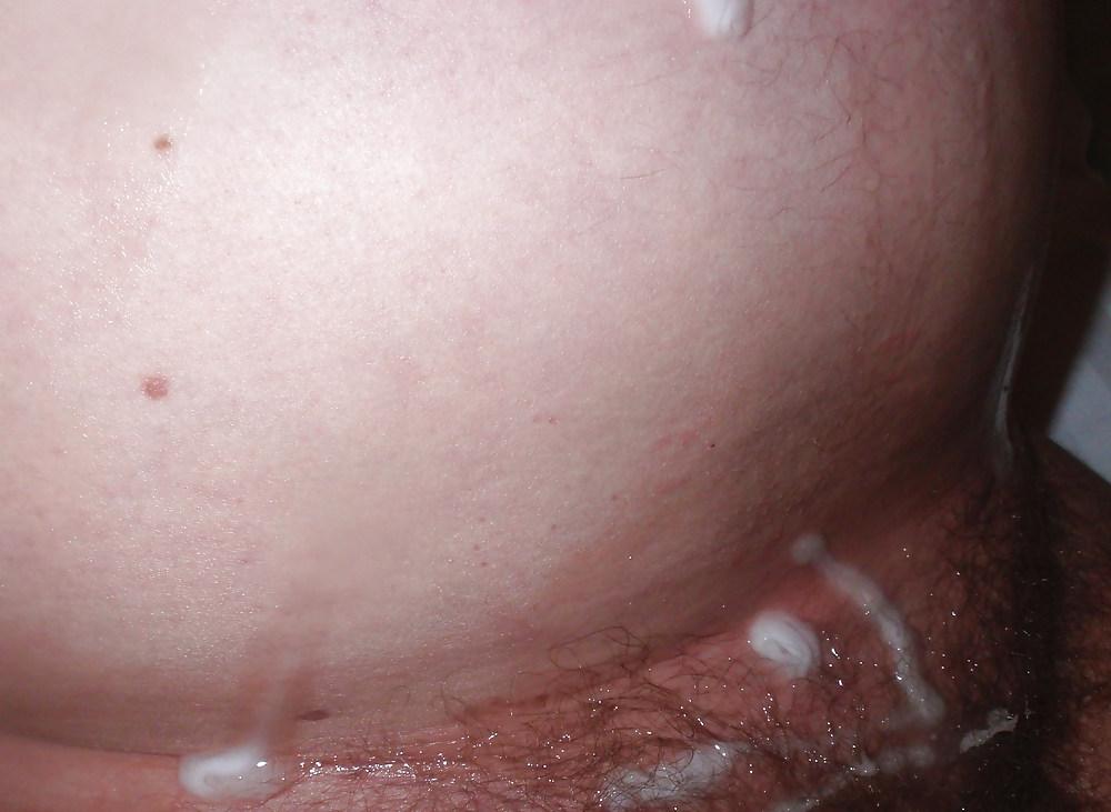 17P 5 men cum on my preggie belly 1 week before giving birth