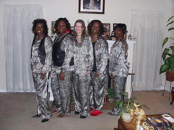 25P 2 or more girl in Satin Pajamas