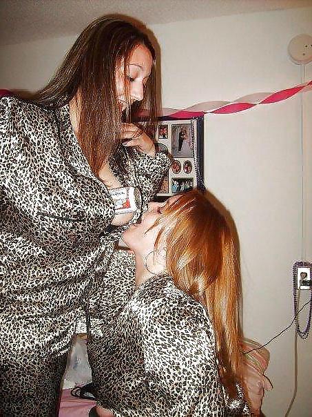 25P 2 or more girl in Satin Pajamas