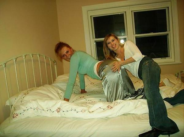 25P 2 or more girl in Satin Pajamas