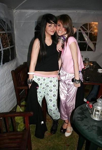 25P 2 or more girl in Satin Pajamas