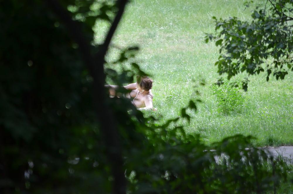14P Sunbathing in the park