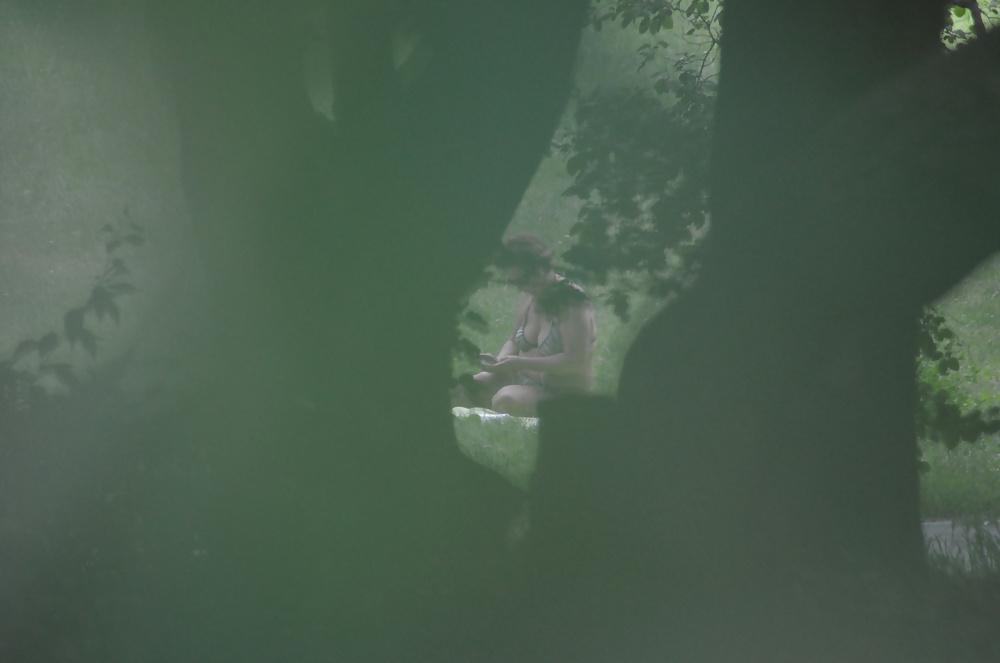 14P Sunbathing in the park