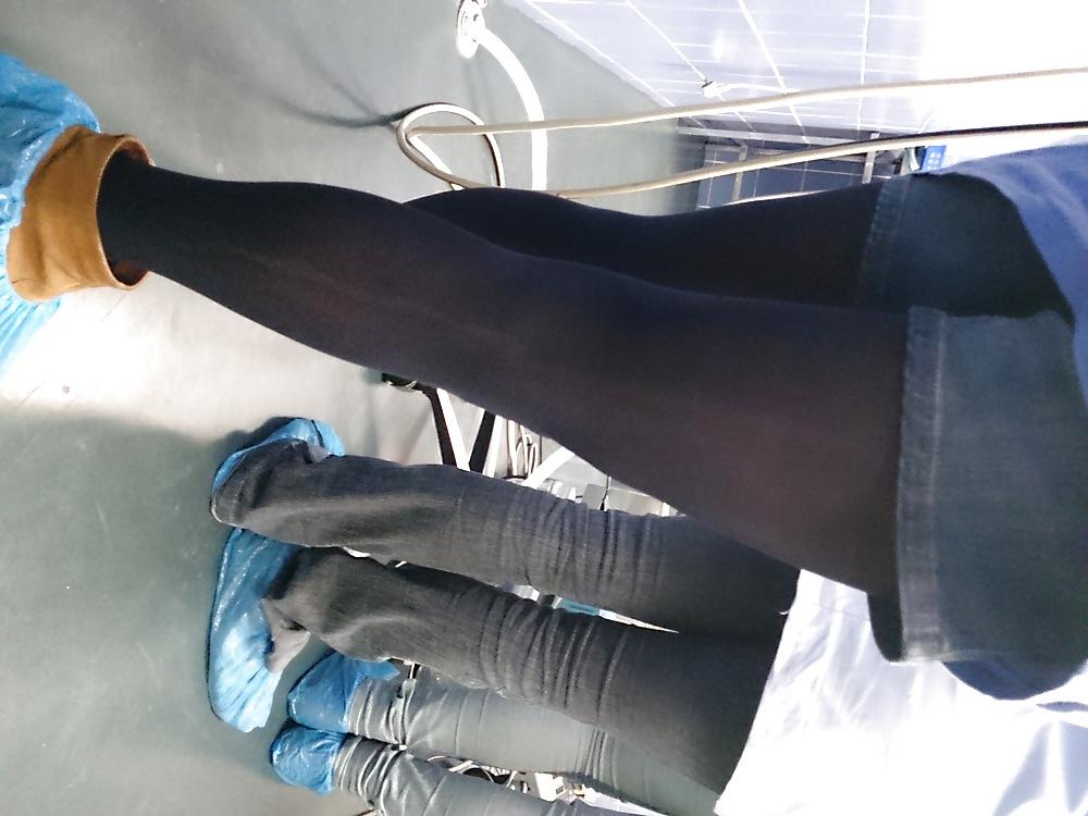 25P Purple tights of Nurse at the hospital