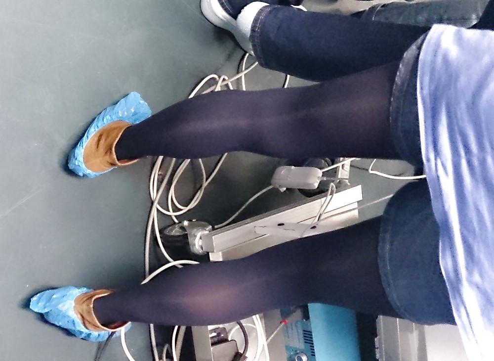 25P Purple tights of Nurse at the hospital