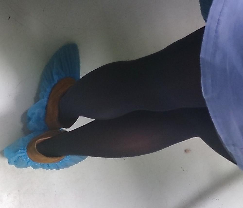 25P Purple tights of Nurse at the hospital