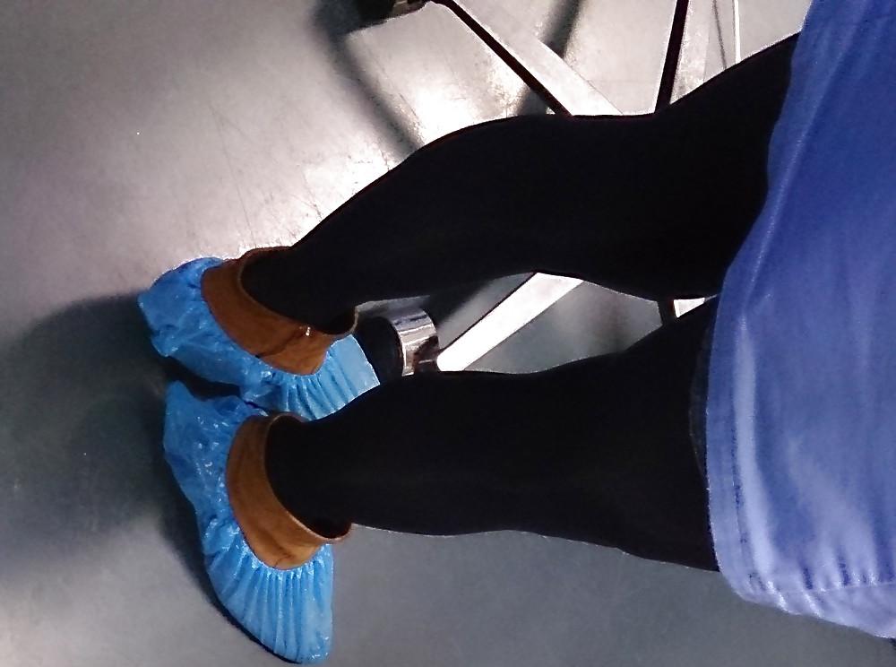 25P Purple tights of Nurse at the hospital