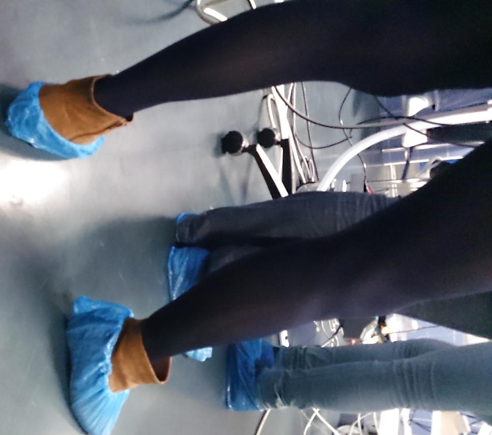 25P Purple tights of Nurse at the hospital