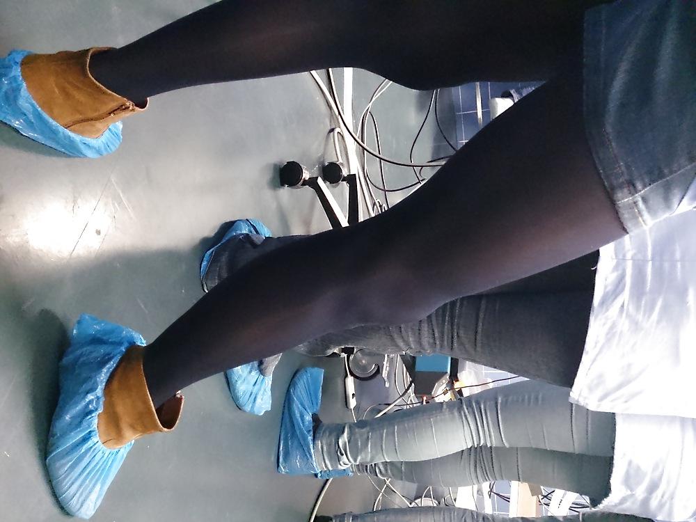 25P Purple tights of Nurse at the hospital