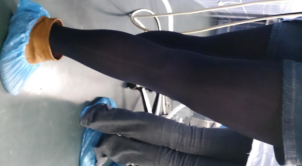 25P Purple tights of Nurse at the hospital
