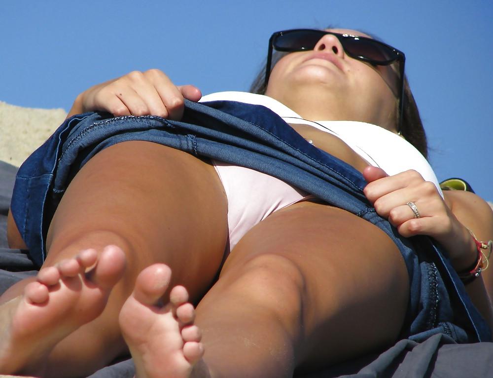 24P Panties on the beach