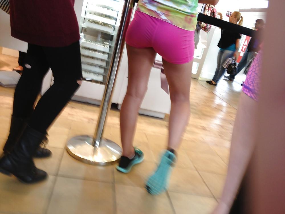 19P Sexy mall sluts in yoga shorts