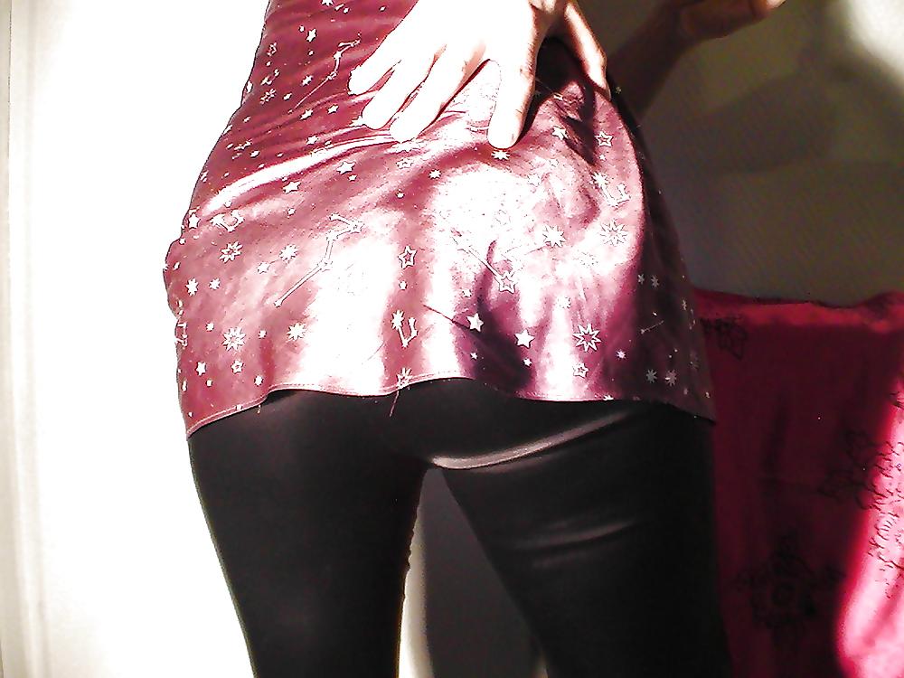 25P Hot satin and spandex pants