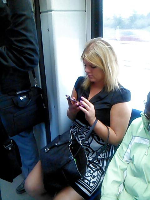 25P Voyeur 6 - Upskirt-ish on gorgeous shapely thighs!